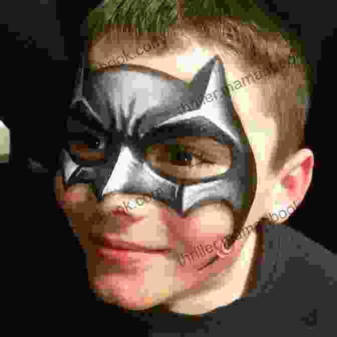 A Child With A Batman Face Painting, Featuring Striking Details And Vibrant Colors. Fun Face Painting Ideas For Kids: 40 Step By Step Demos