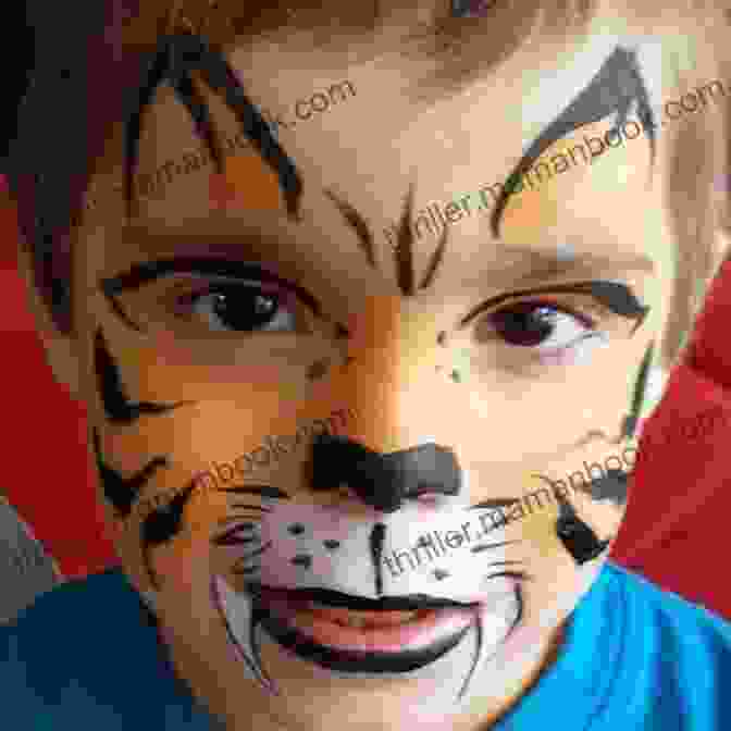 A Child With A Humorous Face Painting, Featuring A Silly Animal Design And Vibrant Colors. Fun Face Painting Ideas For Kids: 40 Step By Step Demos