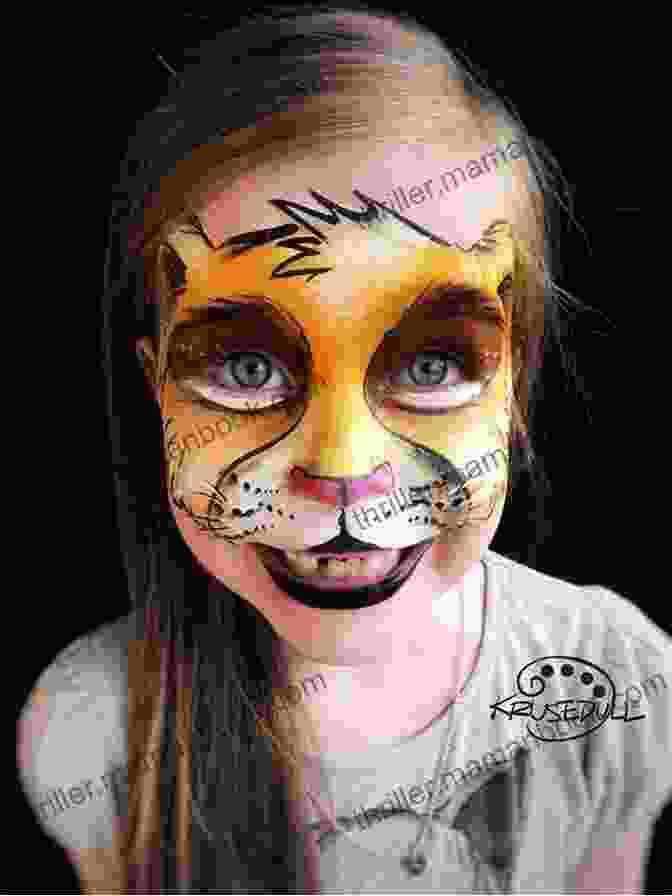 A Child With A Lion Face Painting, Showcasing Intricate Details And Vivid Colors. Fun Face Painting Ideas For Kids: 40 Step By Step Demos