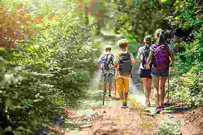 A Family Going For A Hike In The Mountains. Children Of Tomorrow: Guidelines For Raising Happy Children In The 21st Century