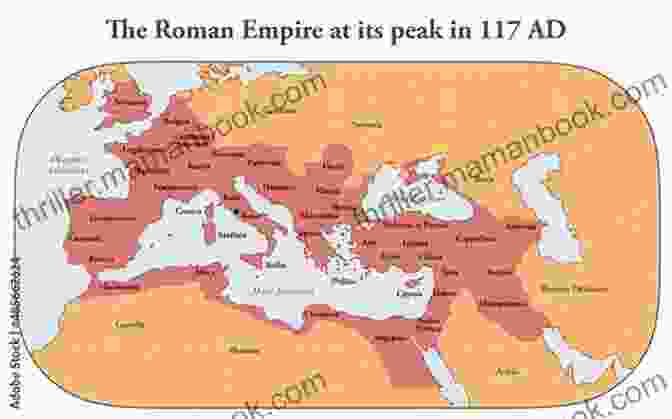 A Map Of The Roman Empire At Its Peak, Highlighting Its Vast Territories. A People S History Of The World: From The Stone Age To The New Millennium
