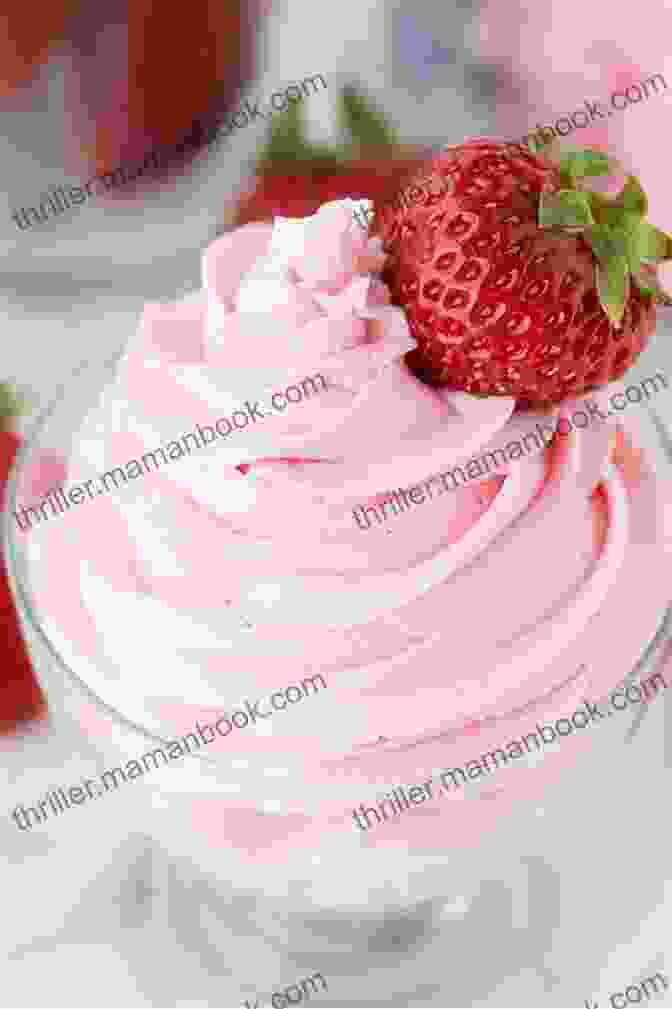 A Photo Of A Scoop Of Cool Whip Ice Cream Topped With Fresh Strawberries. Decadent Cool Whip Recipes: Many Fluffy Goodies For Your Pampering