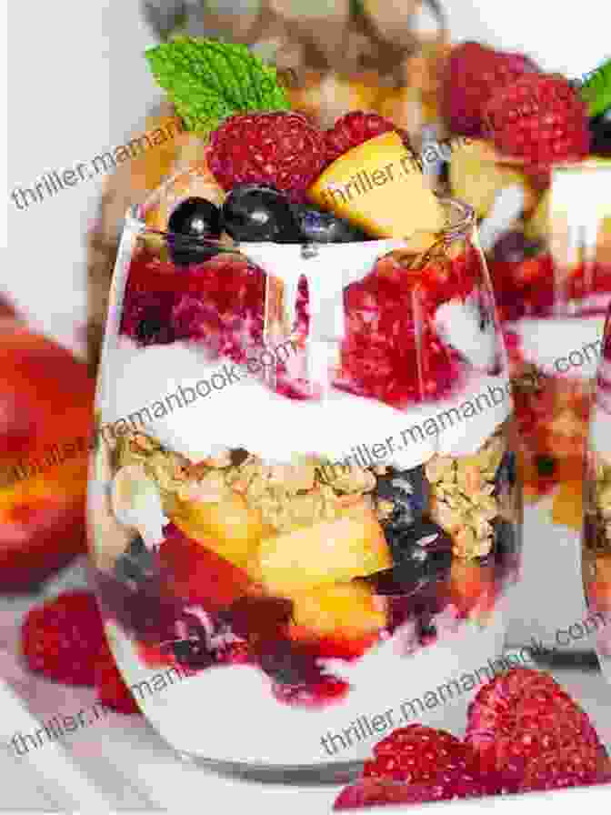 A Photo Of Cool Whip Parfaits Layered With Yogurt, Fruit, Granola, And Nuts. Decadent Cool Whip Recipes: Many Fluffy Goodies For Your Pampering