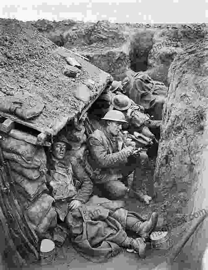 A Photograph Of Soldiers During World War I, Capturing The Horrors Of Trench Warfare. A People S History Of The World: From The Stone Age To The New Millennium