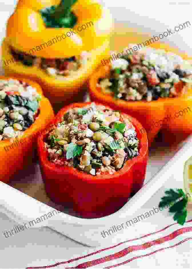 Colorful Bell Peppers Filled With A Savory Quinoa Stuffing, Topped With Melted Cheese Skinnytaste Air Fryer Dinners: 75 Healthy Recipes For Easy Weeknight Meals: A Cookbook