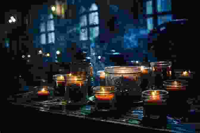 Hugh Corbett Standing In A Dimly Lit Room, Surrounded By Flickering Candles And A Faint Glow Emanating From A Corpse On The Floor Corpse Candle (Hugh Corbett Mysteries 13): A Gripping Medieval Mystery Of Monks And Murder